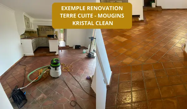renovation de sol en terre cuite mougins